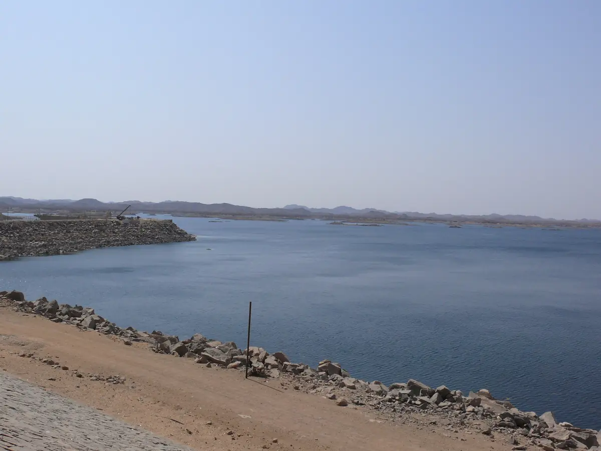 Lake Nasser seen from the Aswan High Dam