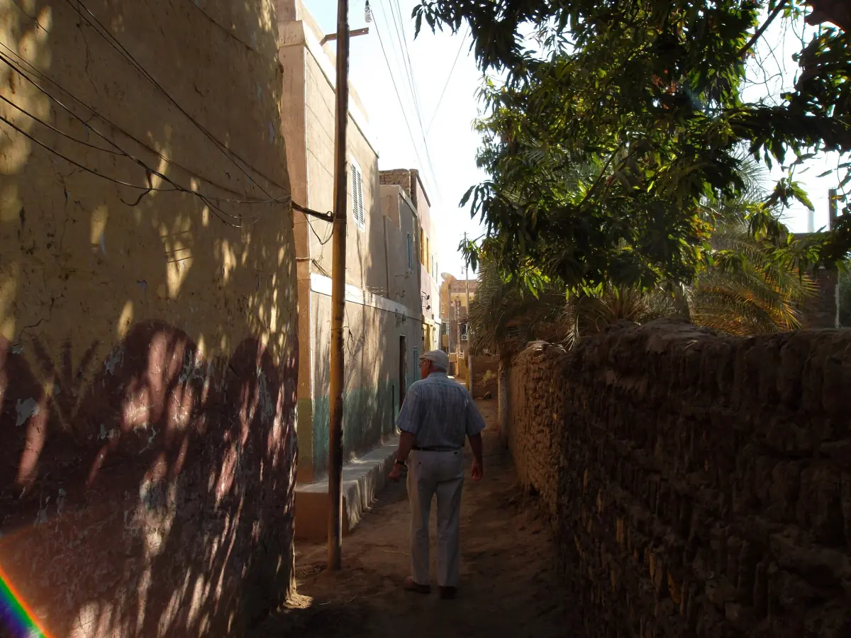 A narrow lane in the Nubian village on Elephantine